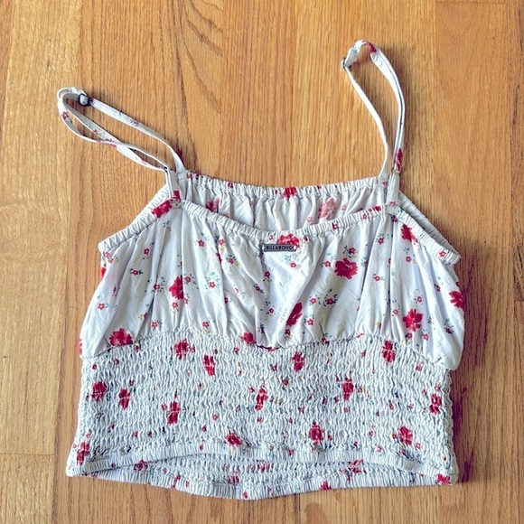 Billabong floral crop top camisole tank top small - Picture 3 of 7